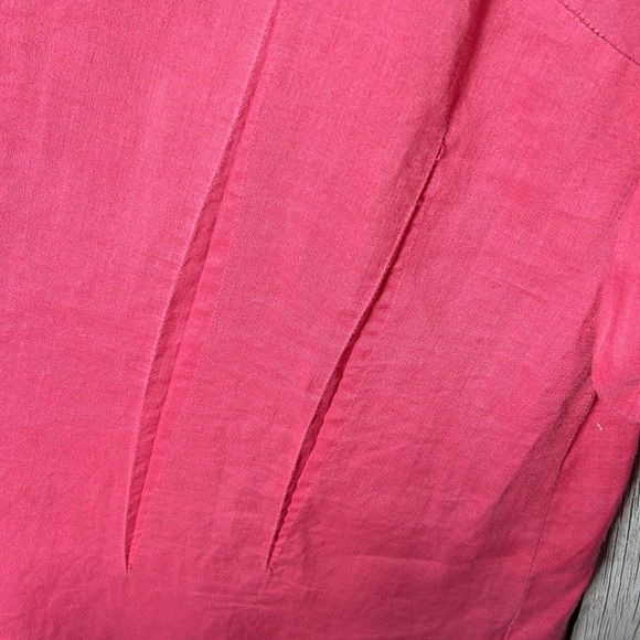 Lily moss pink button front linen top size Large - Picture 13 of 13